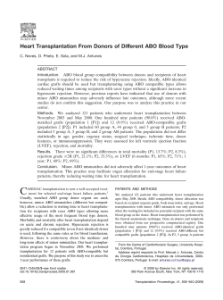 Heart Transplantation From Donors of Different ABO Blood Type