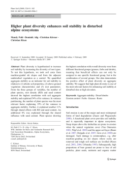 Higher plant diversity enhances soil stability in disturbed