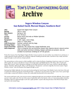 Segers Window Canyon