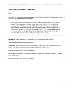 RS#02: Coming to America - Worksheet Part 1