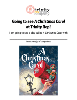 Going to see A Christmas Carol at Trinity Rep!