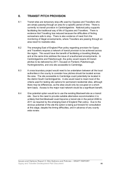 8. TRANSIT PITCH PROVISION