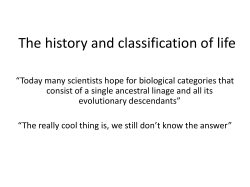 Biodiversity and Classification