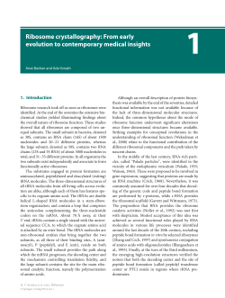 Ribosome crystallography: From early evolution to