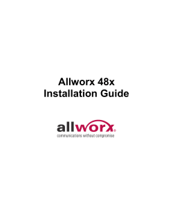 Allworx 48x Installation Guide