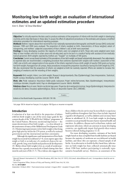 Monitoring low birth weight: an evaluation of international estimates