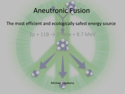 Aneutronic Fusion