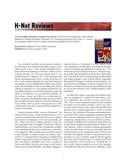 Untitled [William Irvine on The Birth of Fascist Ideology: From - H-Net