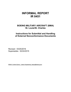 informal report - Doing Business with Boeing