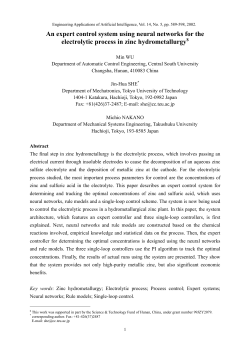 An expert control system using neural networks for the electrolytic