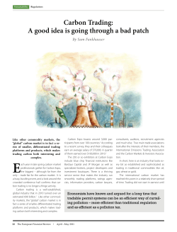Carbon trading: A good idea is going through a bad patch