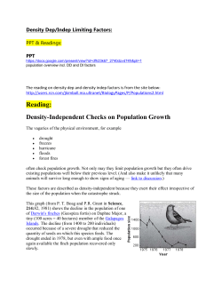 Reading: Density-Independent Checks on Population Growth