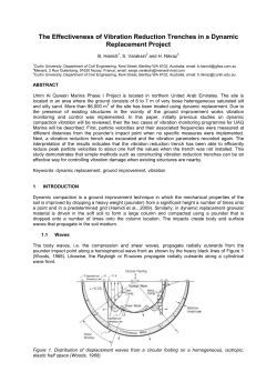 The Effectiveness of Vibration Reduction Trenches in a