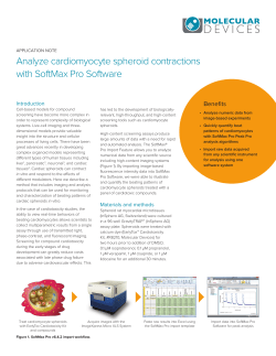 Analyze cardiomyocyte spheroid contractions with SoftMax Pro