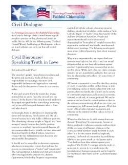 Civil dialogue bulletin insert - United States Conference of Catholic
