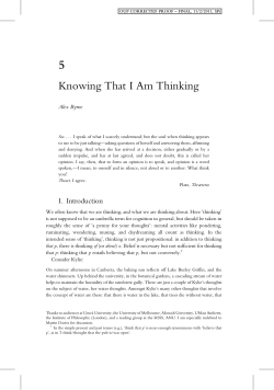 Knowing That I Am Thinking