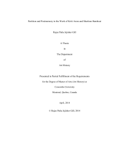 Rajee Pa&ntilde;a Jejisher Gill, &ldquo;Partition and Postmemory,&rdquo;