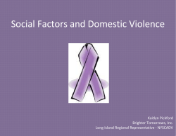 Social Factors and Domestic Violence