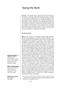 Taxing the Stork - National Tax Association