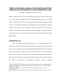 Final Extradition Paper - Toronto Criminal Lawyers