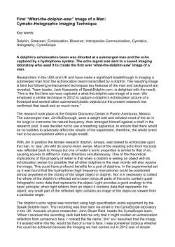 First &ldquo;What-the-dolphin-saw&rdquo; Image of a Man