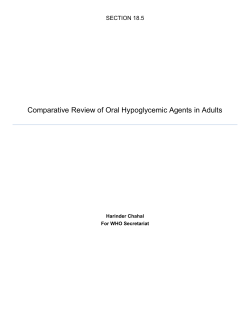 Comparative Review of Oral Hypoglycemic Agents in Adults