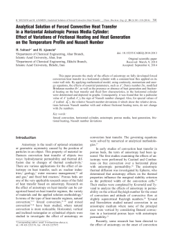 Analytical Solution of Forced Convective Heat Transfer in a