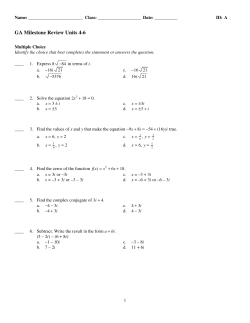 ExamView - Milestone Review Units 4-6.tst