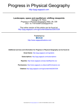 Landscapes, space and equilibrium: shifting viewpoints