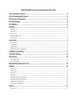 BASIS PHOENIX Instructional Materials 2015