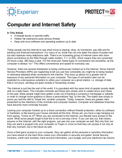 Computer and Internet Safety