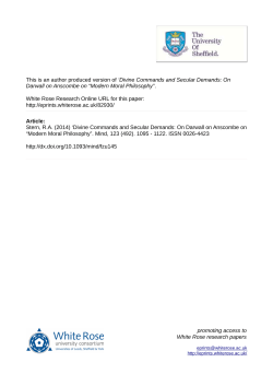 Divine Commands and Secular Demands: On Darwall on Anscombe