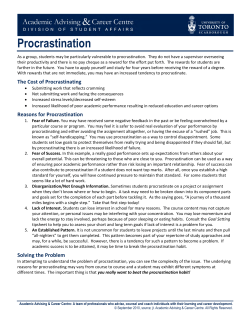 Procrastination