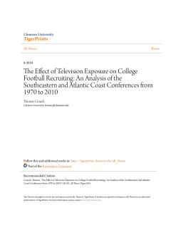 The Effect of Television Exposure on College Football