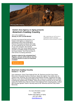 America`s Cowboy Country - Eastern Area Agency on Aging