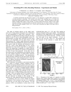Stretching DNA with a Receding Meniscus: Experiments and Models