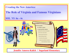 The Role of Virginia and Famous Virginians