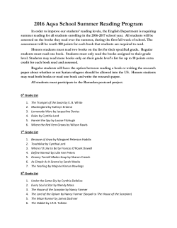 2016 Aqsa School Summer Reading Program
