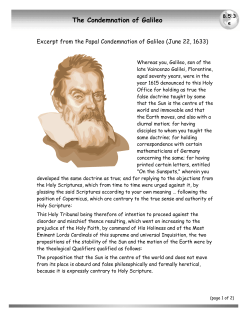 The Condemnation of Galileo