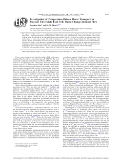 Investigation of Temperature-Driven Water Transport in Polymer