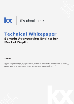 Sample Aggregation Engine for Market Depth