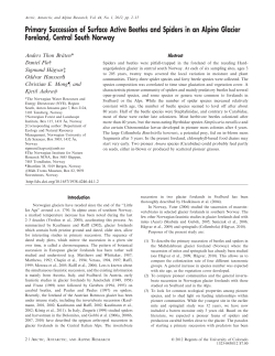 Primary Succession of Surface Active Beetles and Spiders