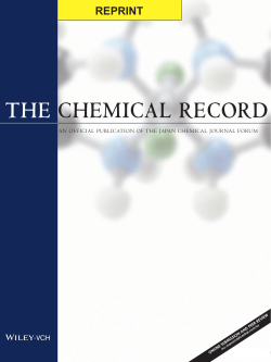 the chemical record - YAMAGO group, ICR, Kyoto university