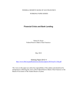 Financial Crisis and Bank Lending
