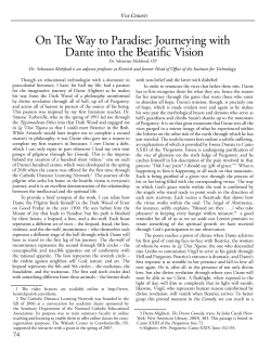 On The Way to Paradise: Journeying with Dante into the Beatific Vision