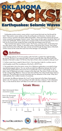 Seismic Waves Activities: