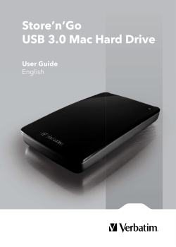 Store`n`Go USB 3.0 Mac Hard Drive User Guide