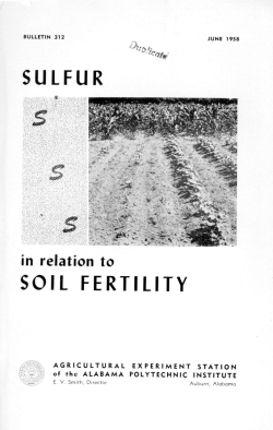 Sulfur in Relation to Soil Fertility
