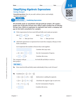 Simplifying Algebraic Expressions