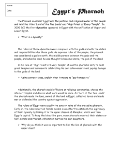 Egypt`s Pharaoh